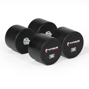 120 LB Pair Classic Round Urethane Dumbbells