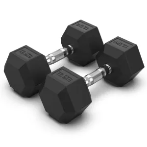 12.5KG Rubber Hex Dumbbell Pair PRE-ORDER (Estimated February)