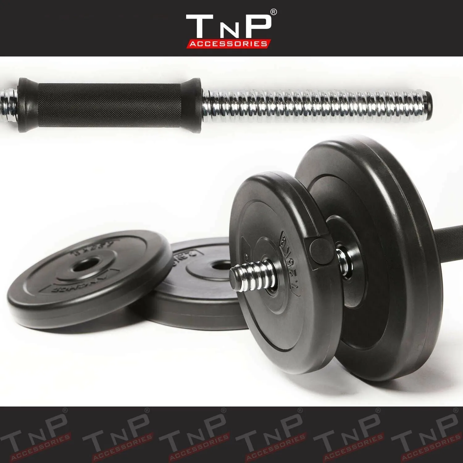 1" Dumbbell Set With Plastic Coated Handle 20kg - 50kg