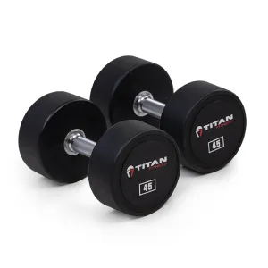 45 LB Pair Classic Round Urethane Dumbbells