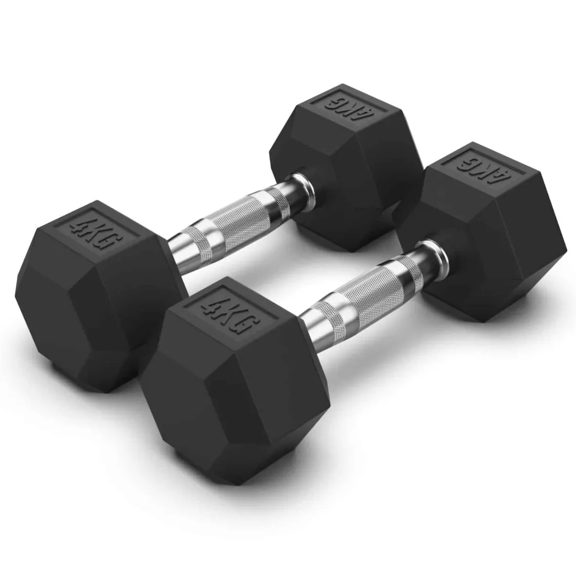 4KG Rubber Hex Dumbbell Pair PRE-ORDER (Estimated February)