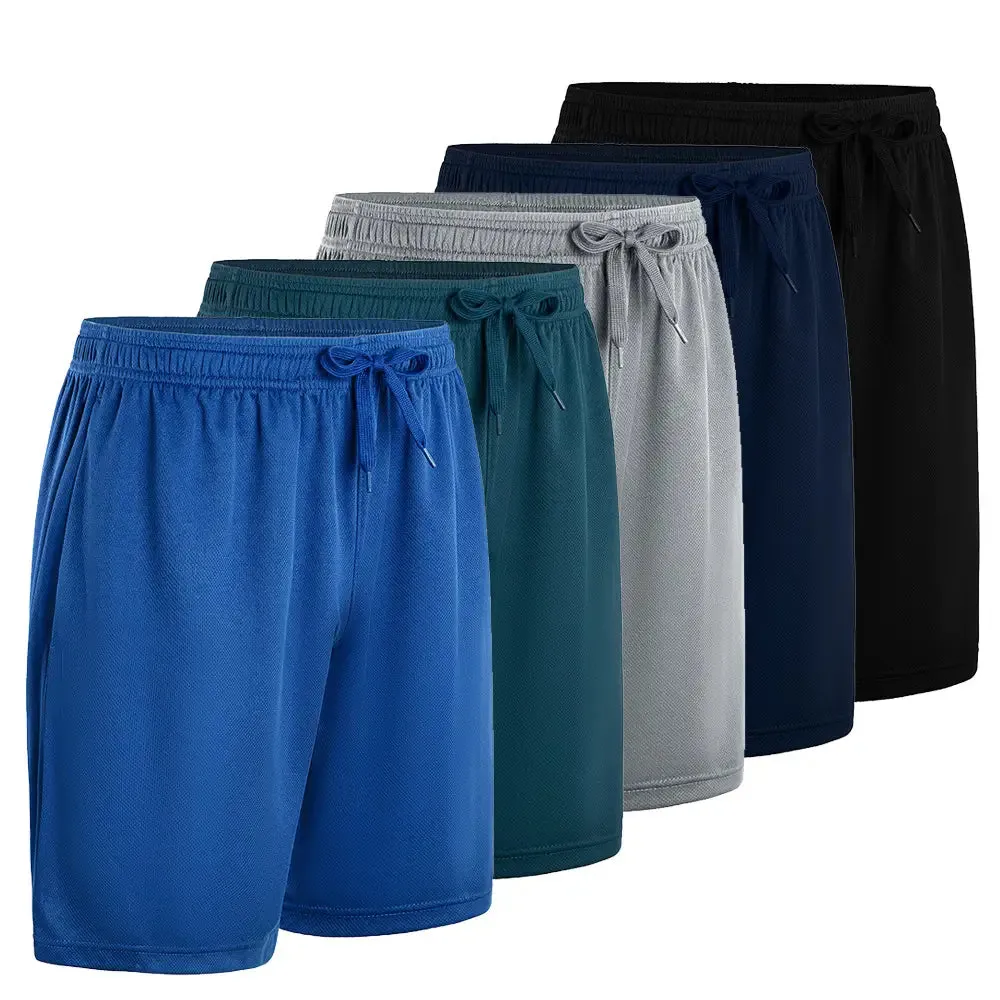 5-Pack Men's Quick-Dry Shorts(With Side Pockets)