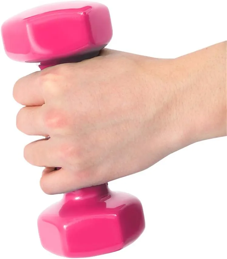 5Kg Vinyl Rubber Fitness Dumbbell 183063 Pink