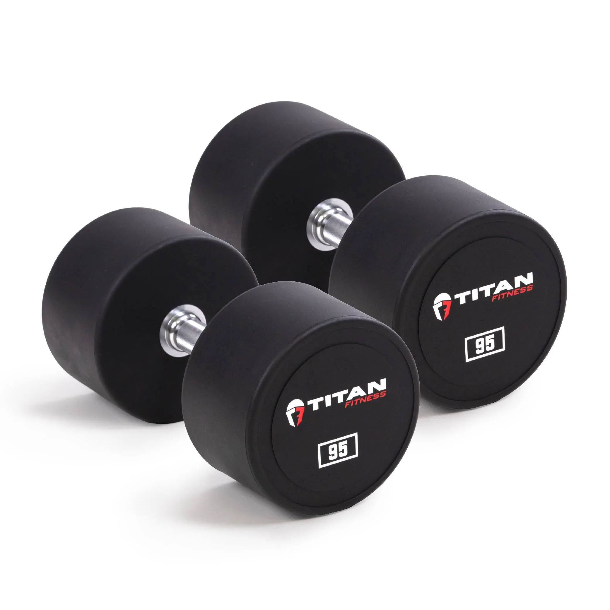 95 LB Pair Classic Round Urethane Dumbbells