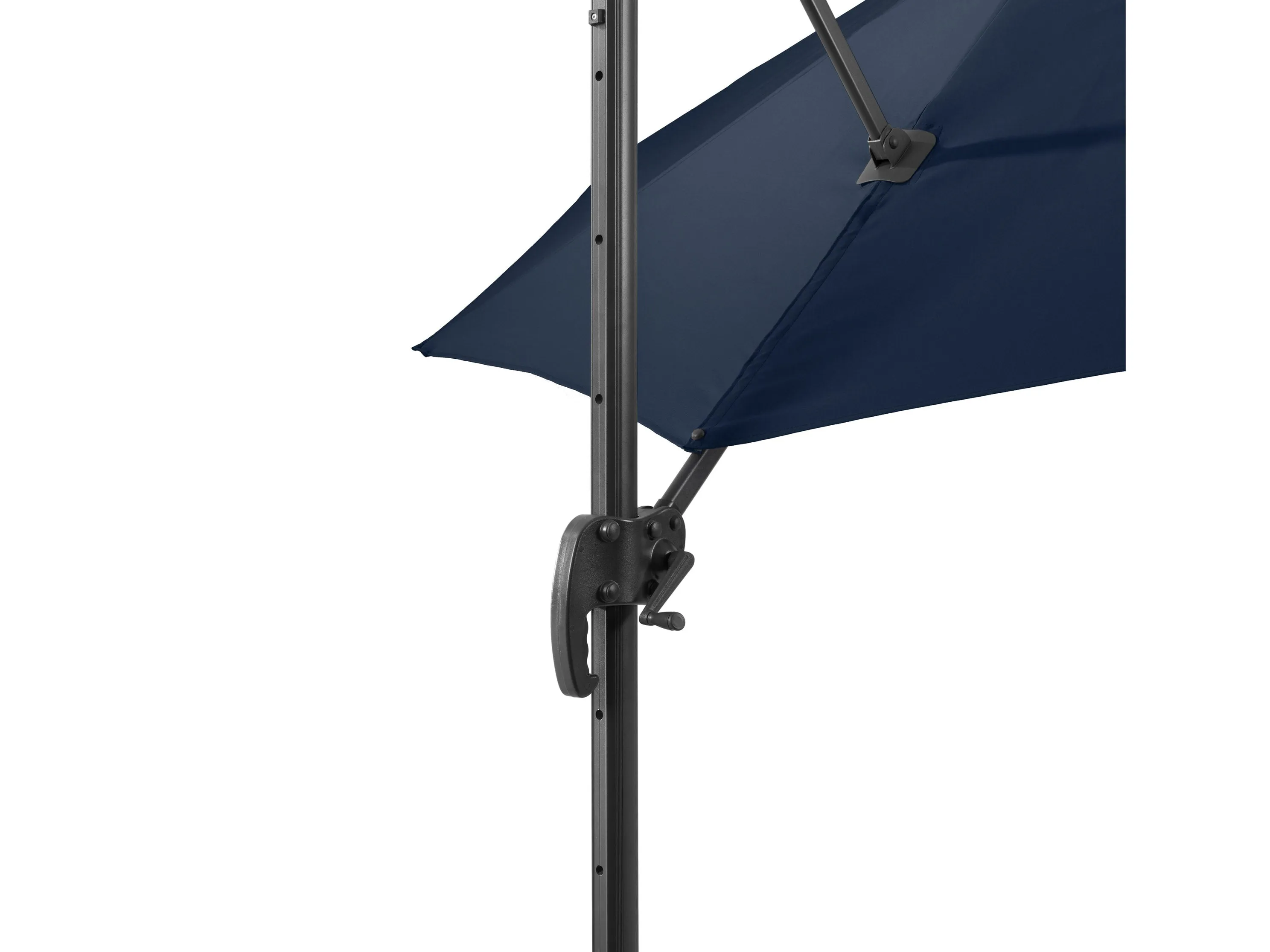 9.5ft Offset Patio Umbrella, 360 Degree - Navy Blue