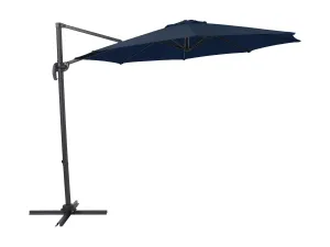 9.5ft Offset Patio Umbrella, 360 Degree - Navy Blue