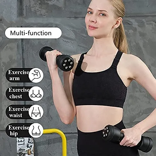 Abhsant Dumbbells Set for Home Workouts Adjustable Fitness Accessory for Exercise 5-in-1 Dumbbell Set with Non-Slip