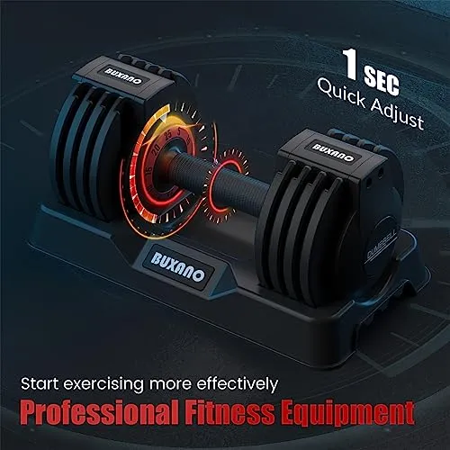 Adjustable Dumbbells 25LB Single Dumbbell Weights, 5 in 1 Free Weights Dumbbell with Anti-Slip Metal Handle, Suitable for Home Gym Exercise Equipment