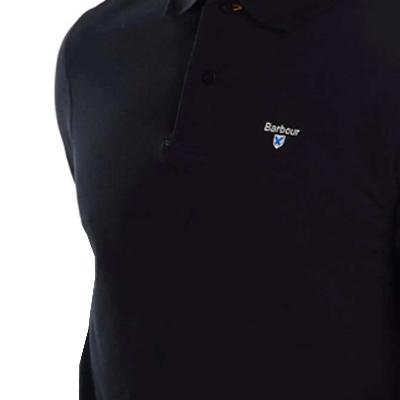 Barbour Tartan Cotton Pique Polo Shirt Black