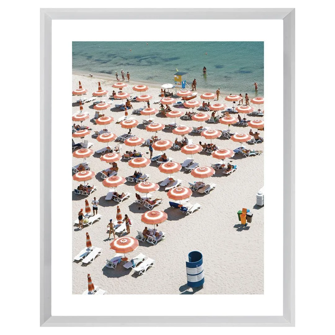 Beach Umbrellas Framed Wall Art