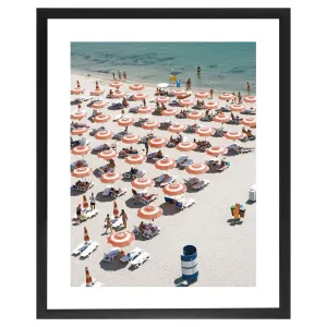 Beach Umbrellas Framed Wall Art