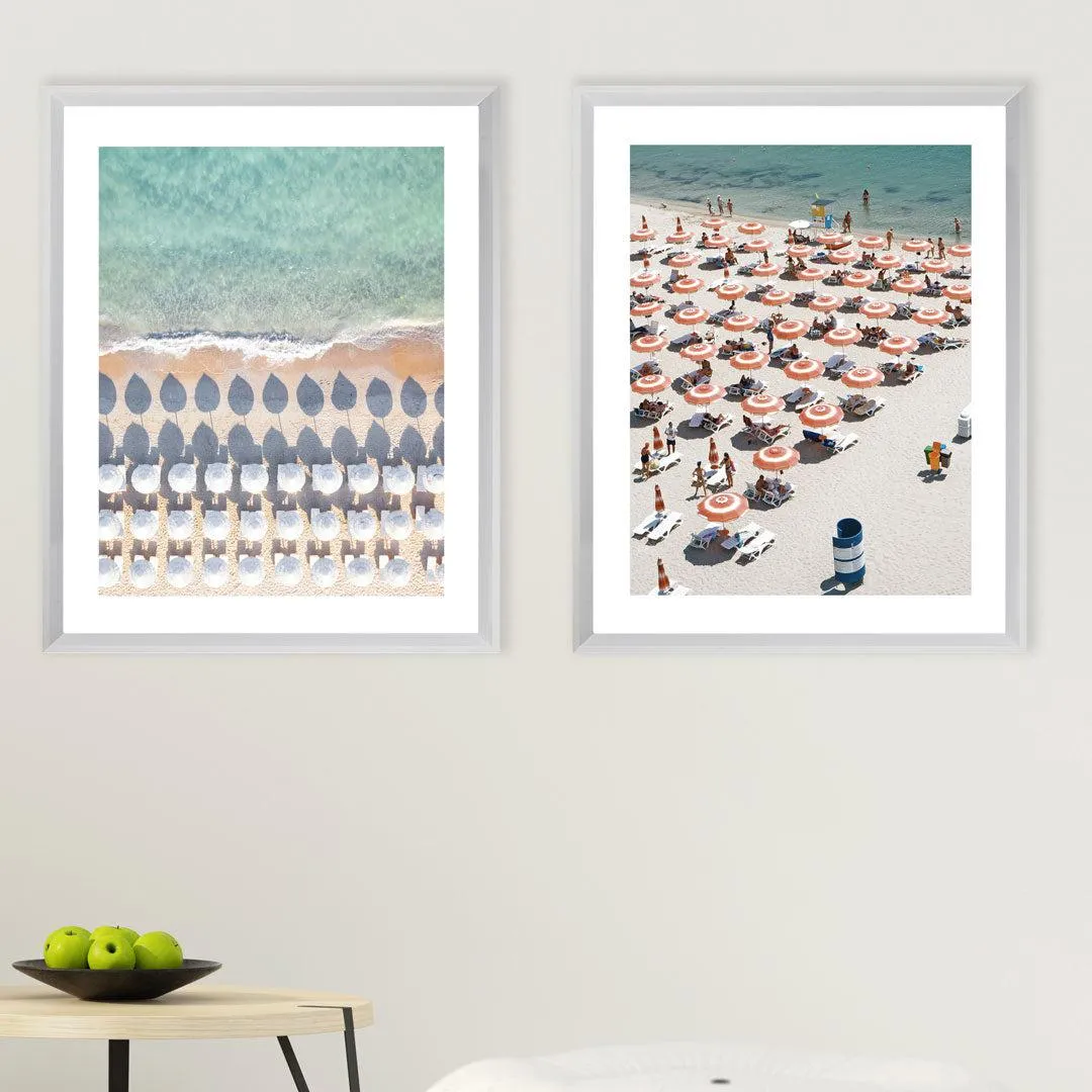 Beach Umbrellas Framed Wall Art