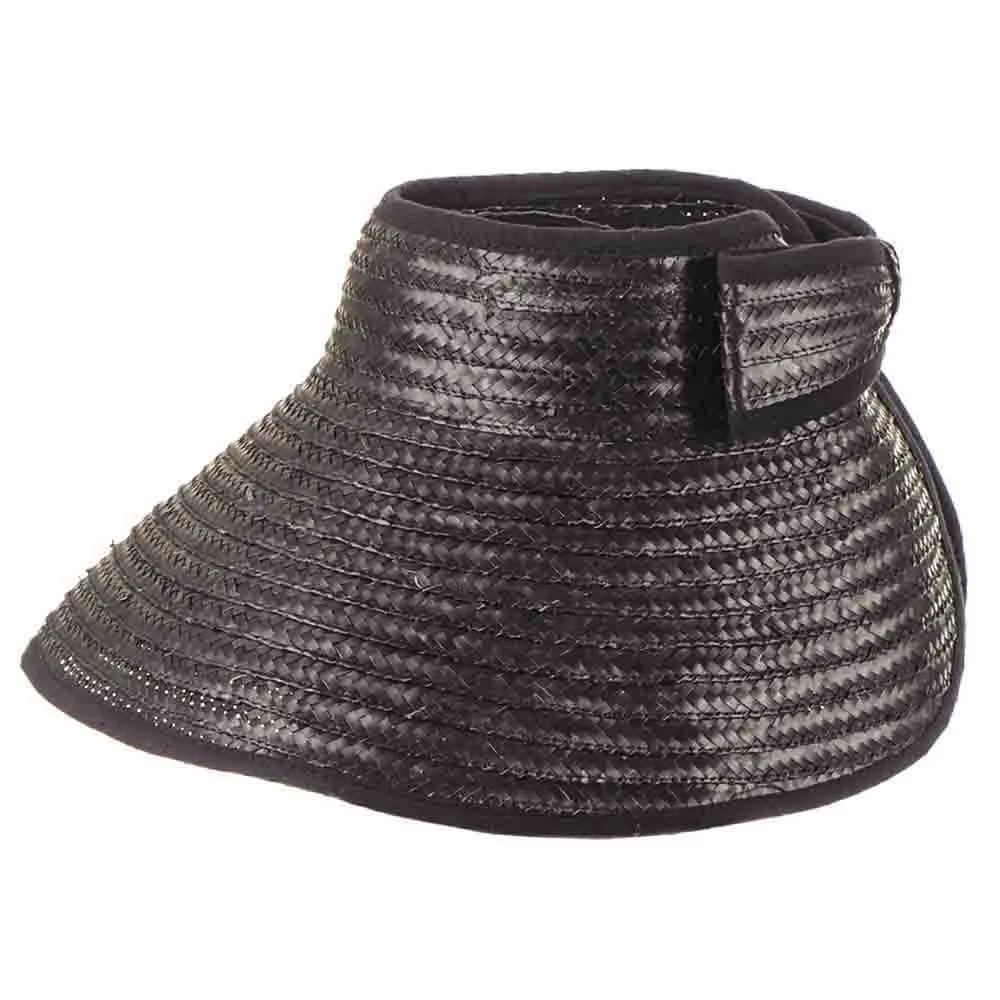 Black Bow Straw Sun Hat