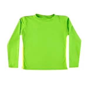 BOY'S ANTI-UV GREEN RASHGUARD