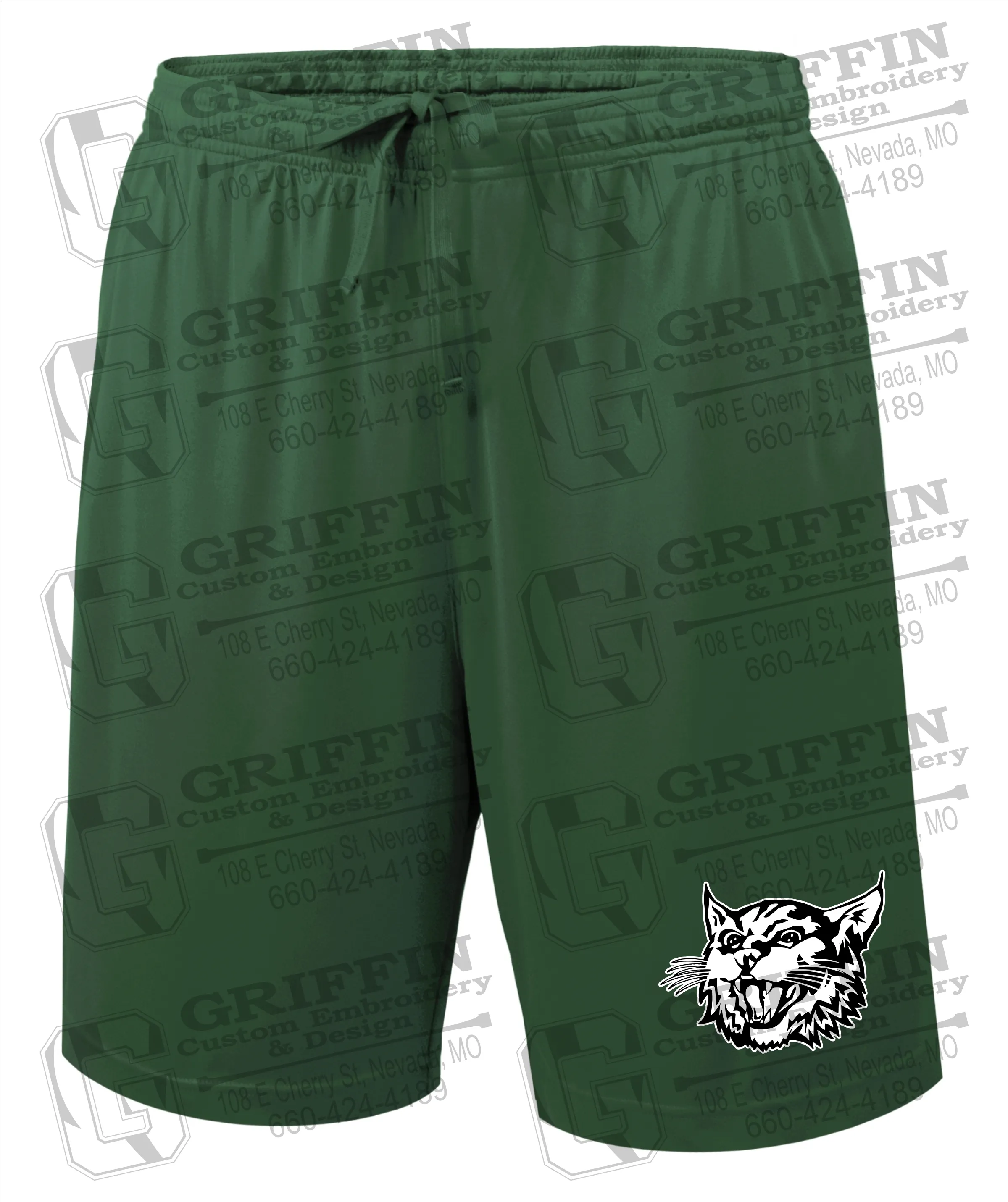 Bronaugh Wildcats Youth Gym Shorts - Wildcat Logo