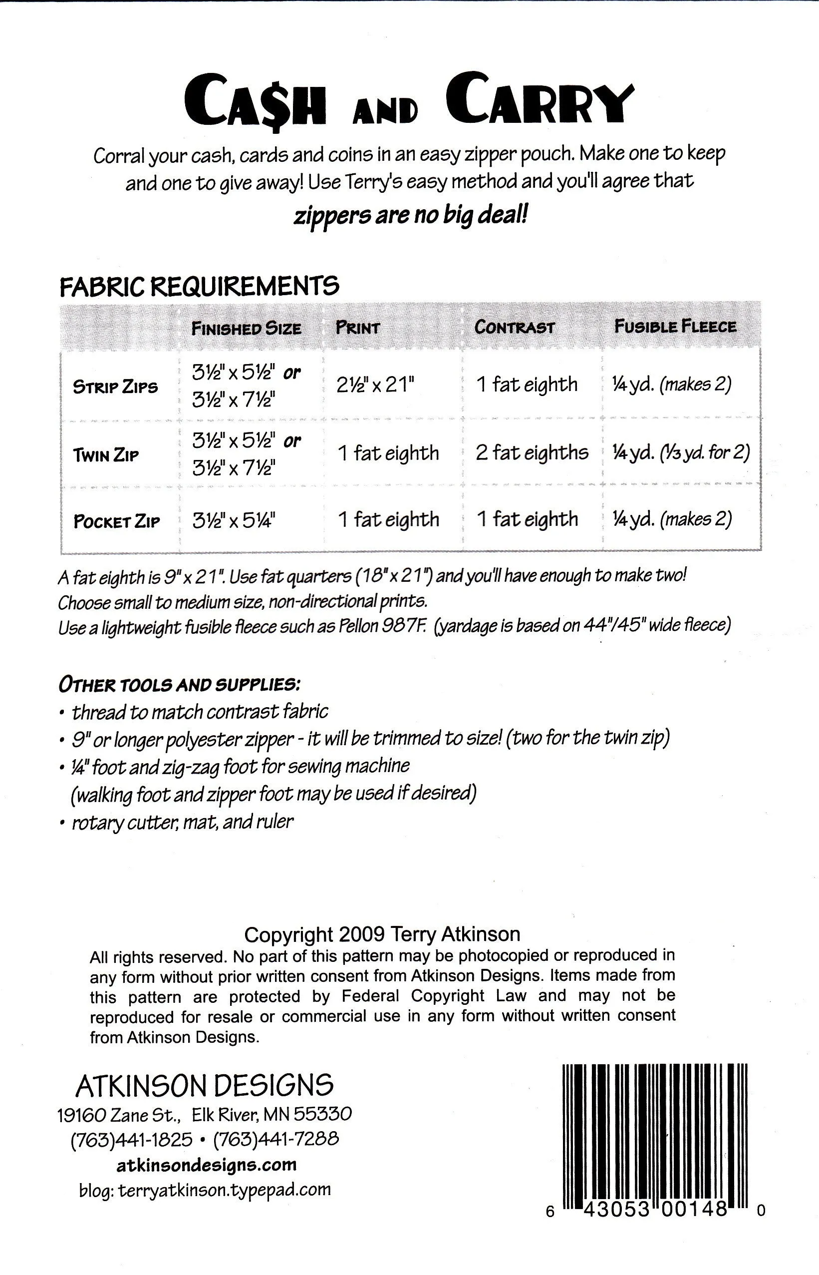 Cash & Carry Pattern