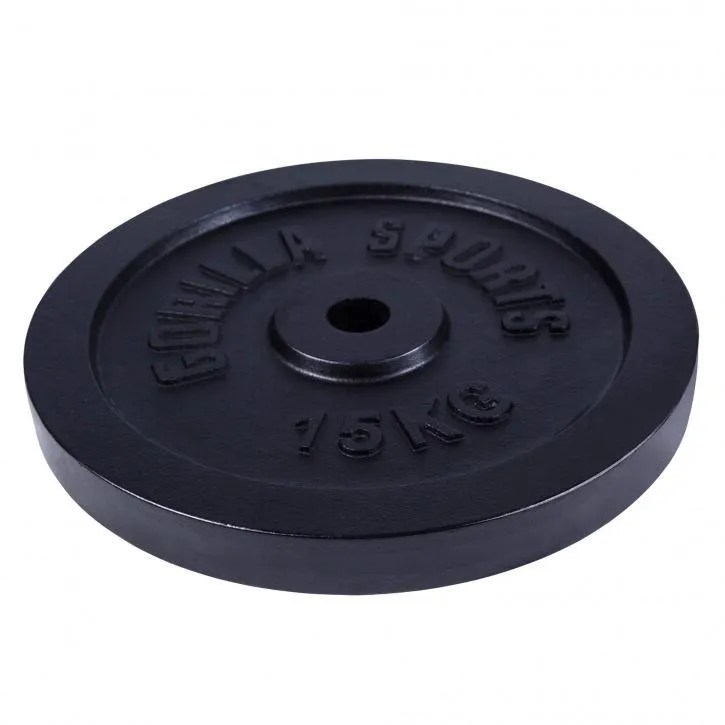 Cast Iron Weight Plate 15KG - Black