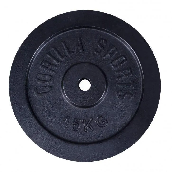 Cast Iron Weight Plate 15KG - Black