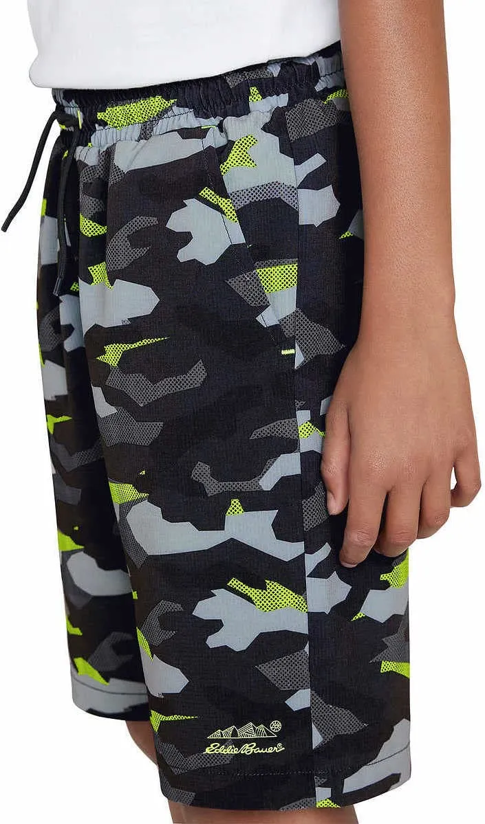 Eddie Bauer Boys 2 Pack Hybrid Shorts Color Black Black Camo Small 7 8