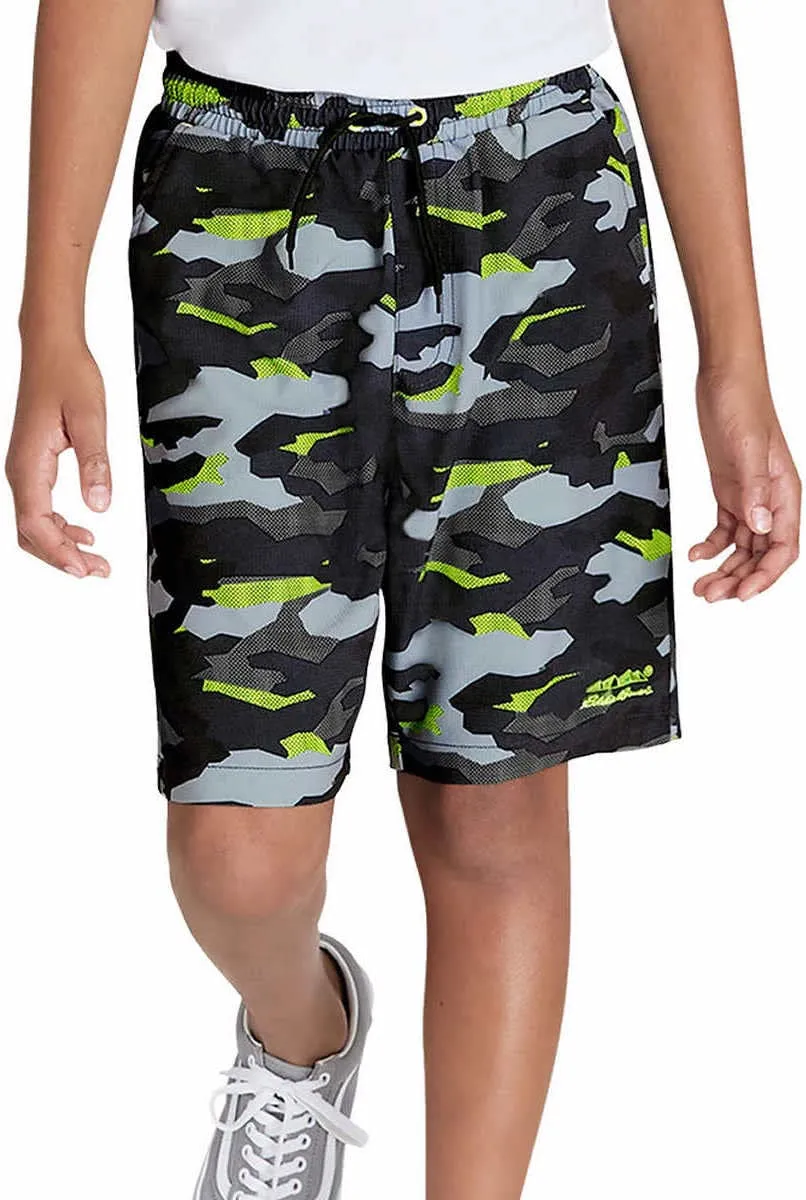 Eddie Bauer Boys 2 Pack Hybrid Shorts Color Black Black Camo Small 7 8