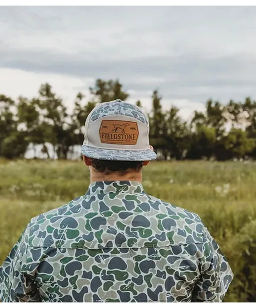 Fieldstone - Backwoods Camo Leather Patch Hat