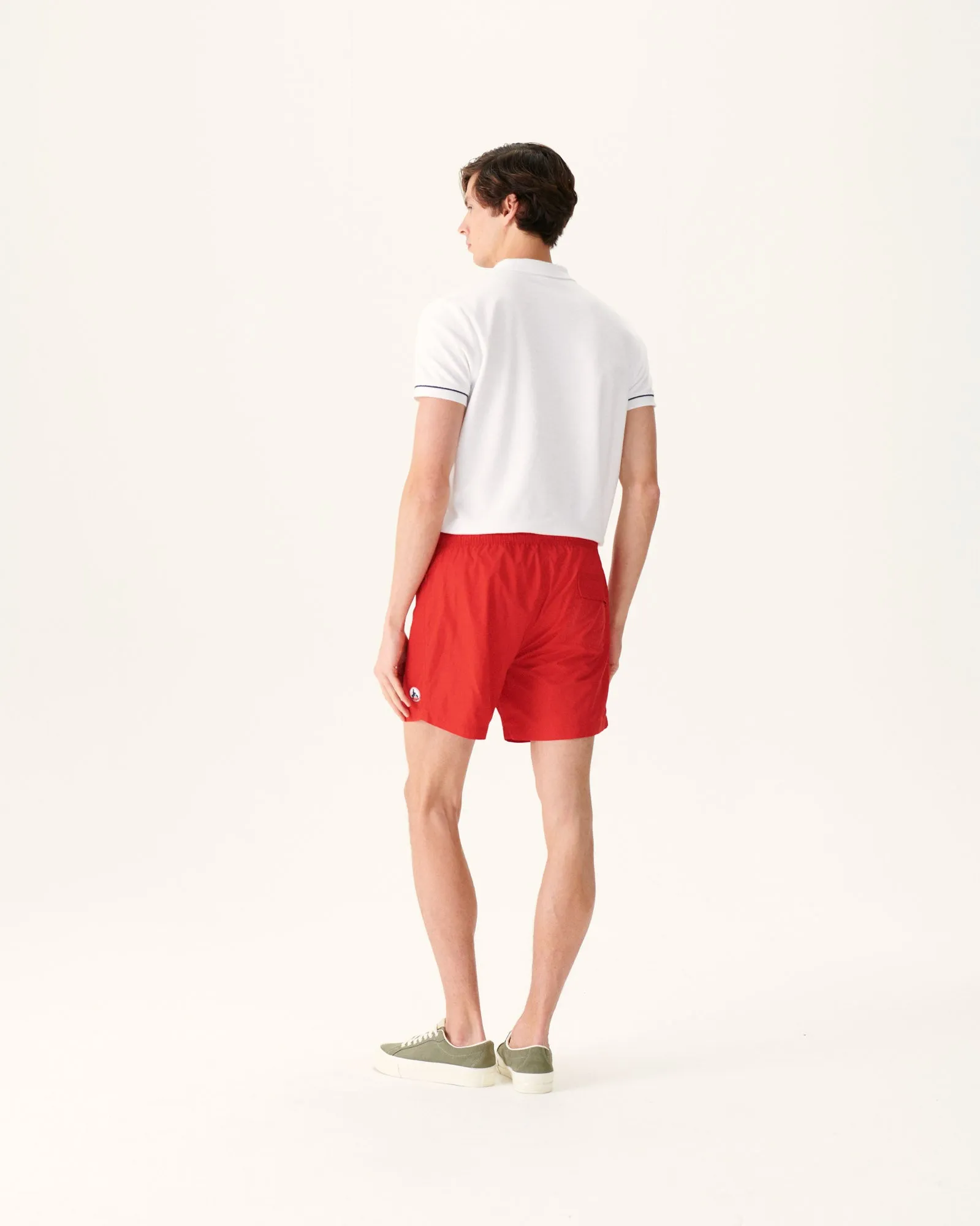 Fire red Biarritz swim shorts