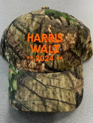 Harris Walz 2024 Camo Cap - Embroidered Hat