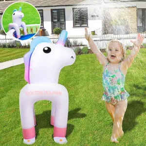 Intera Unicorn Sprinkler for Kids, Unicorn Toys for Kids 3-5, Sprinkler Water Toys for Age 2-4, Super High Spray Function Outdoor Water Sprinkler for Pool & Lawn