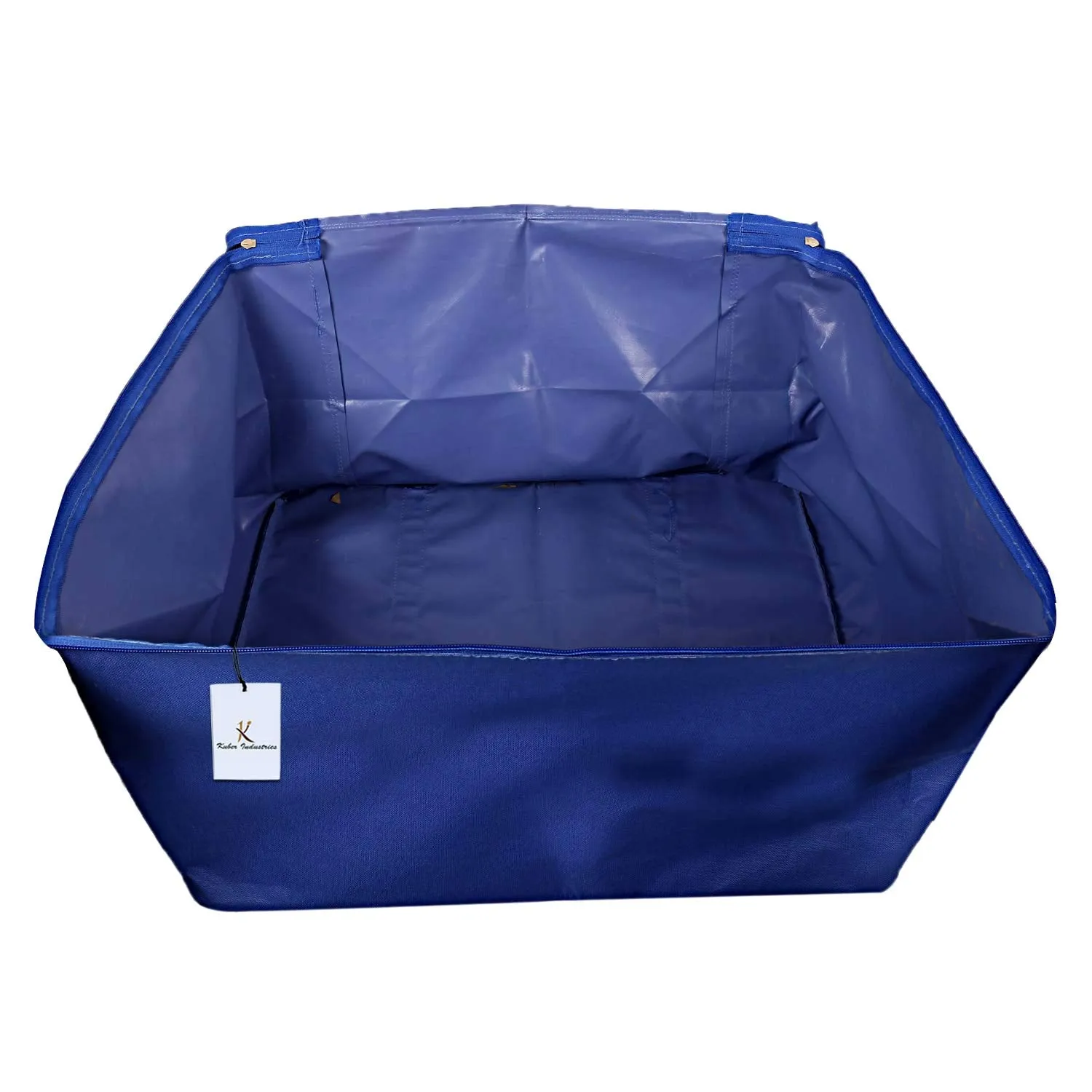 Kuber Industries 2 Pieces Rexine Jumbo Attachi Bag Travel Handbag Storage Carrying Bag, Blanket Cover, Duffle, Travel Multi-Purpose Bag (Royal Blue) CTKTC0134717