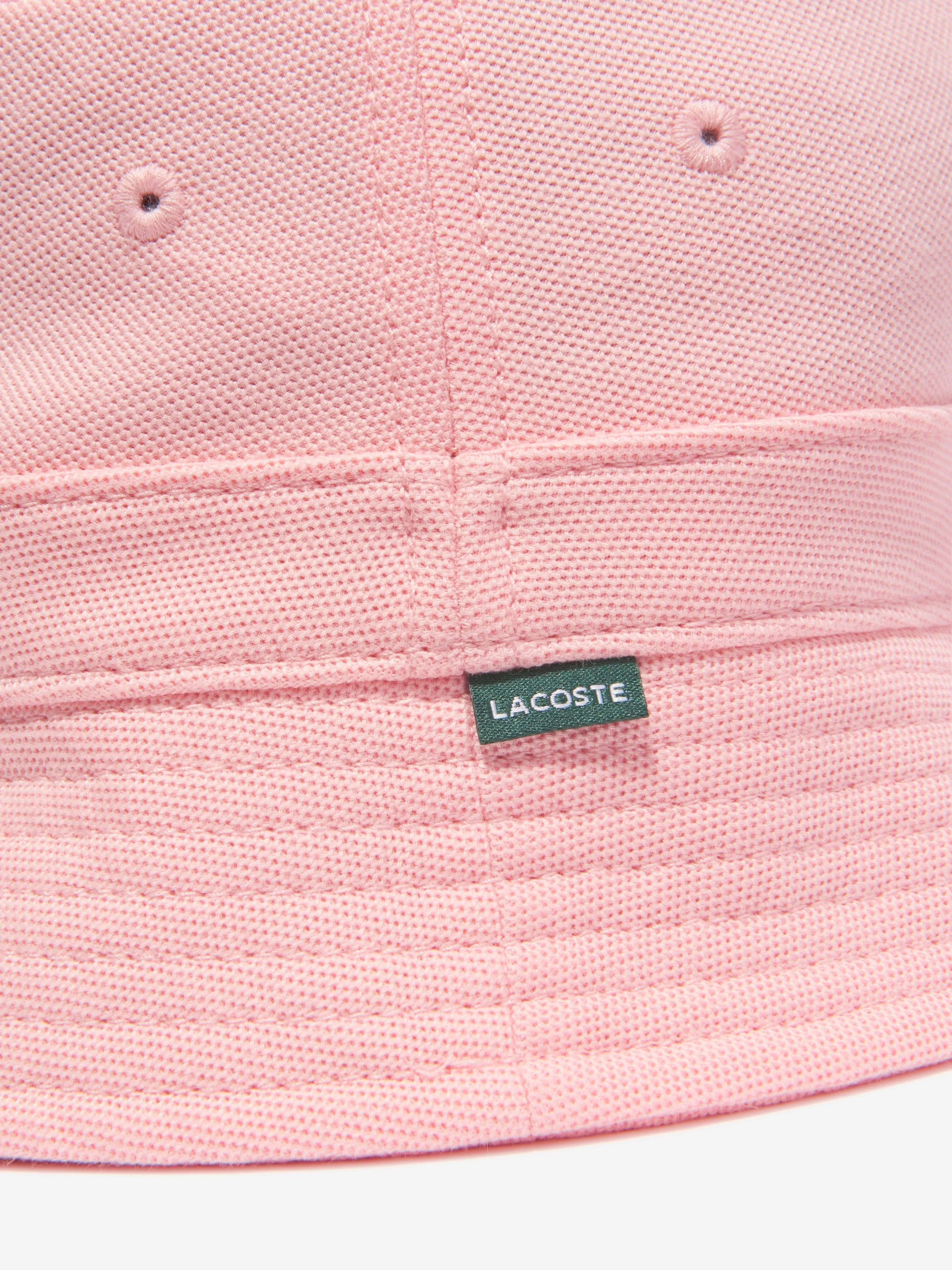 Lacoste Girls Logo Bucket Hat in Pink