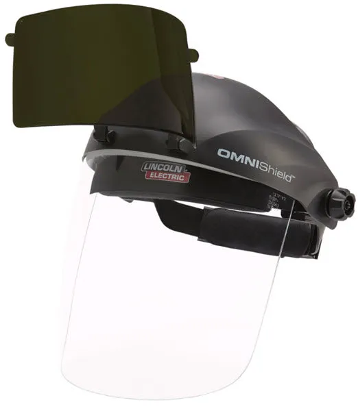 Lincoln OMNIShield Clear Face Shield w/Flip-Up Shade 5 IR/UV K4969-1