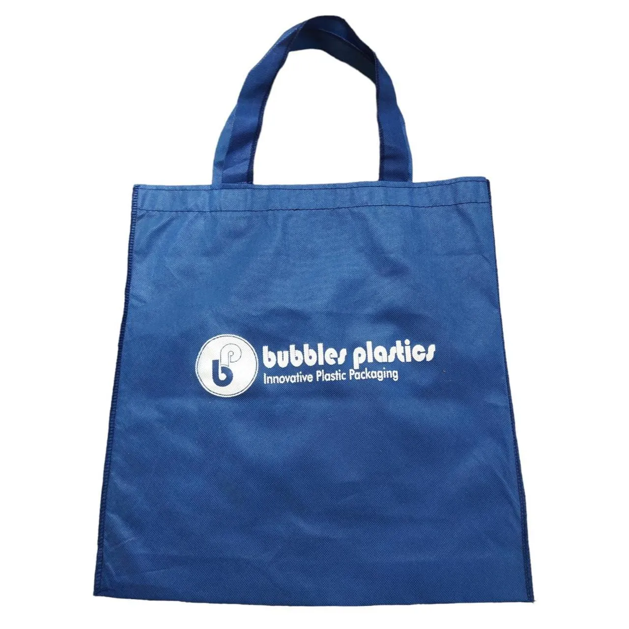 Non Woven Shopping Grocery Bag Blue b-Branded 40x38x8cm 80gsm