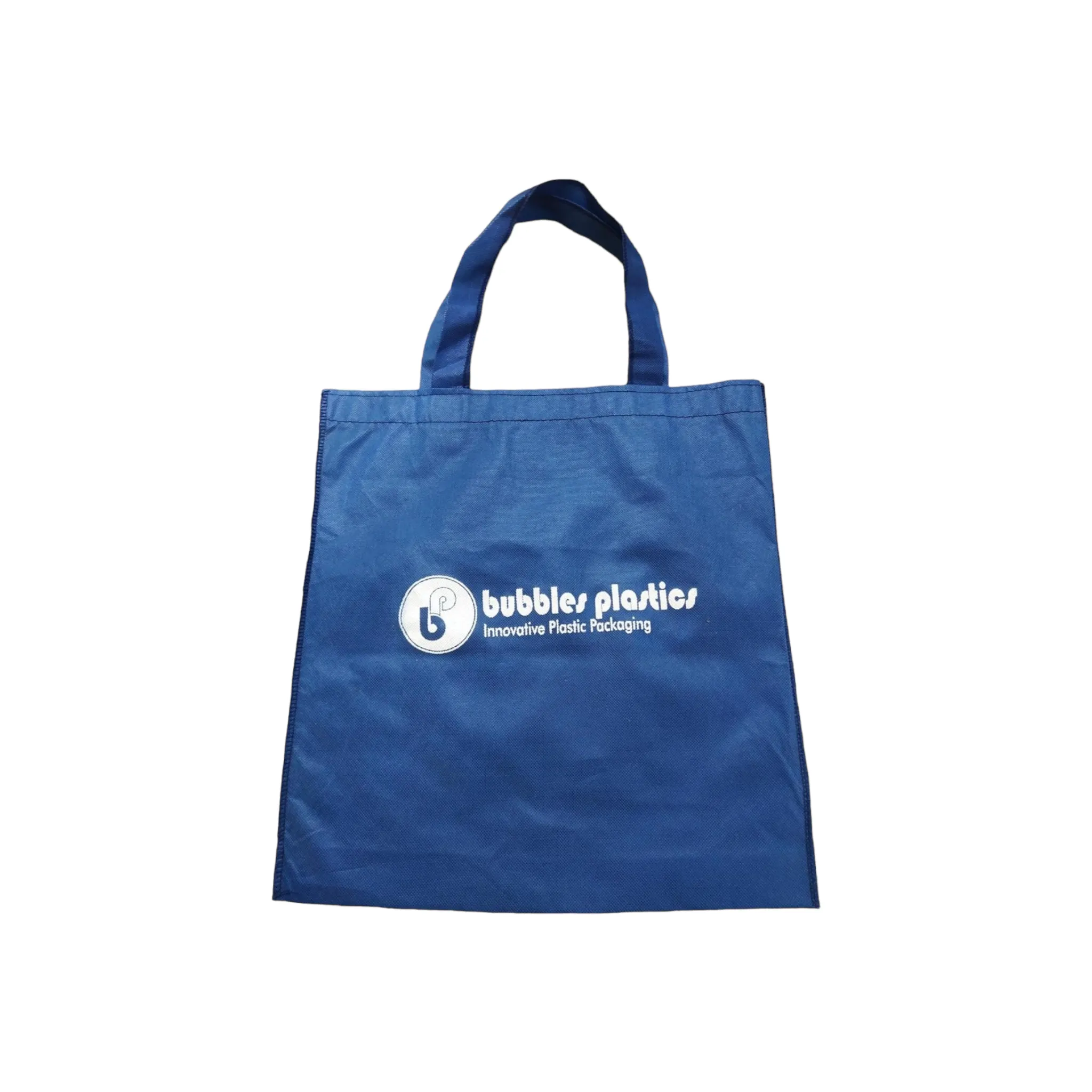 Non Woven Shopping Grocery Bag Blue b-Branded 40x38x8cm 80gsm