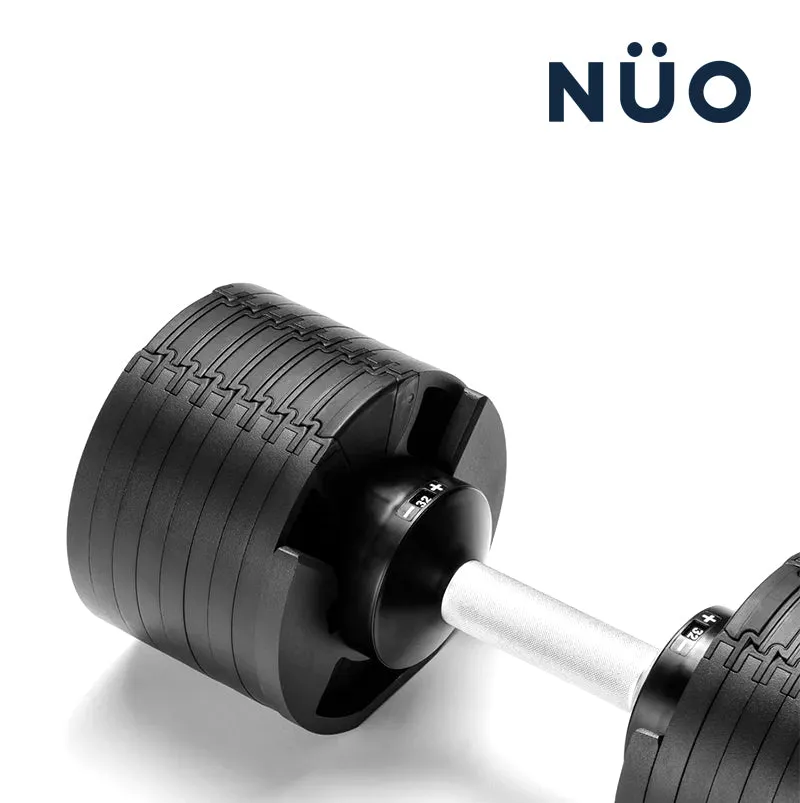 Nuobell 32kg Adjustable Dumbbell with Rack Non Slip Pair Dumbbells