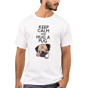 Nutcase Designer Round Neck Men's T-Shirt Wrinkle-Free Poly Cotton Tees - Keep Calm and Hug