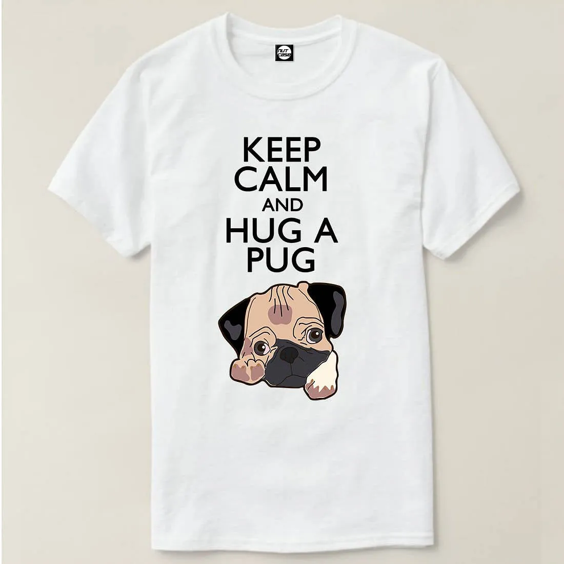 Nutcase Designer Round Neck Men's T-Shirt Wrinkle-Free Poly Cotton Tees - Keep Calm and Hug