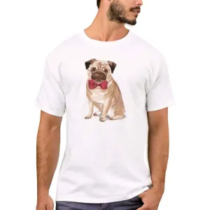 Nutcase Designer Round Neck Men's T-Shirt Wrinkle-Free Poly Cotton Tees - Puggy