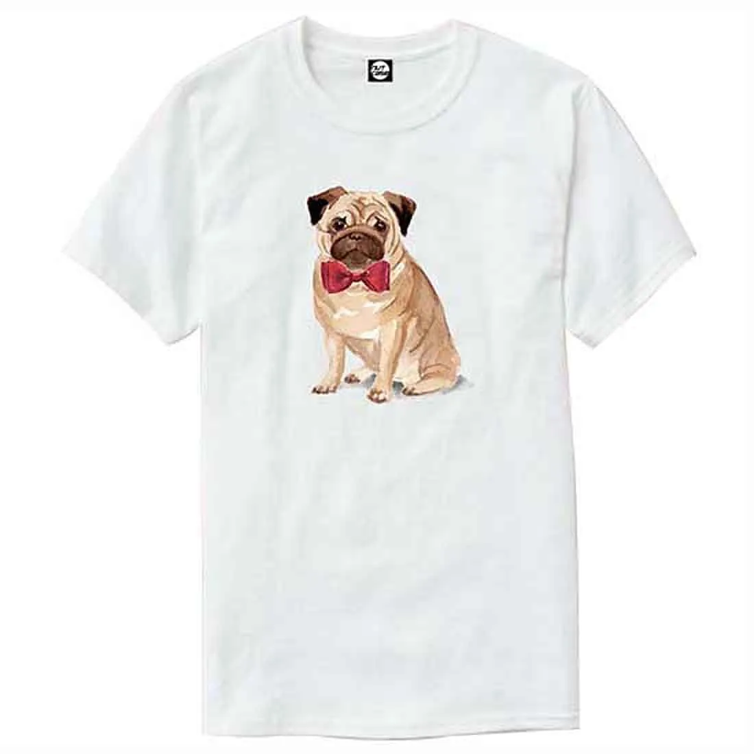 Nutcase Designer Round Neck Men's T-Shirt Wrinkle-Free Poly Cotton Tees - Puggy