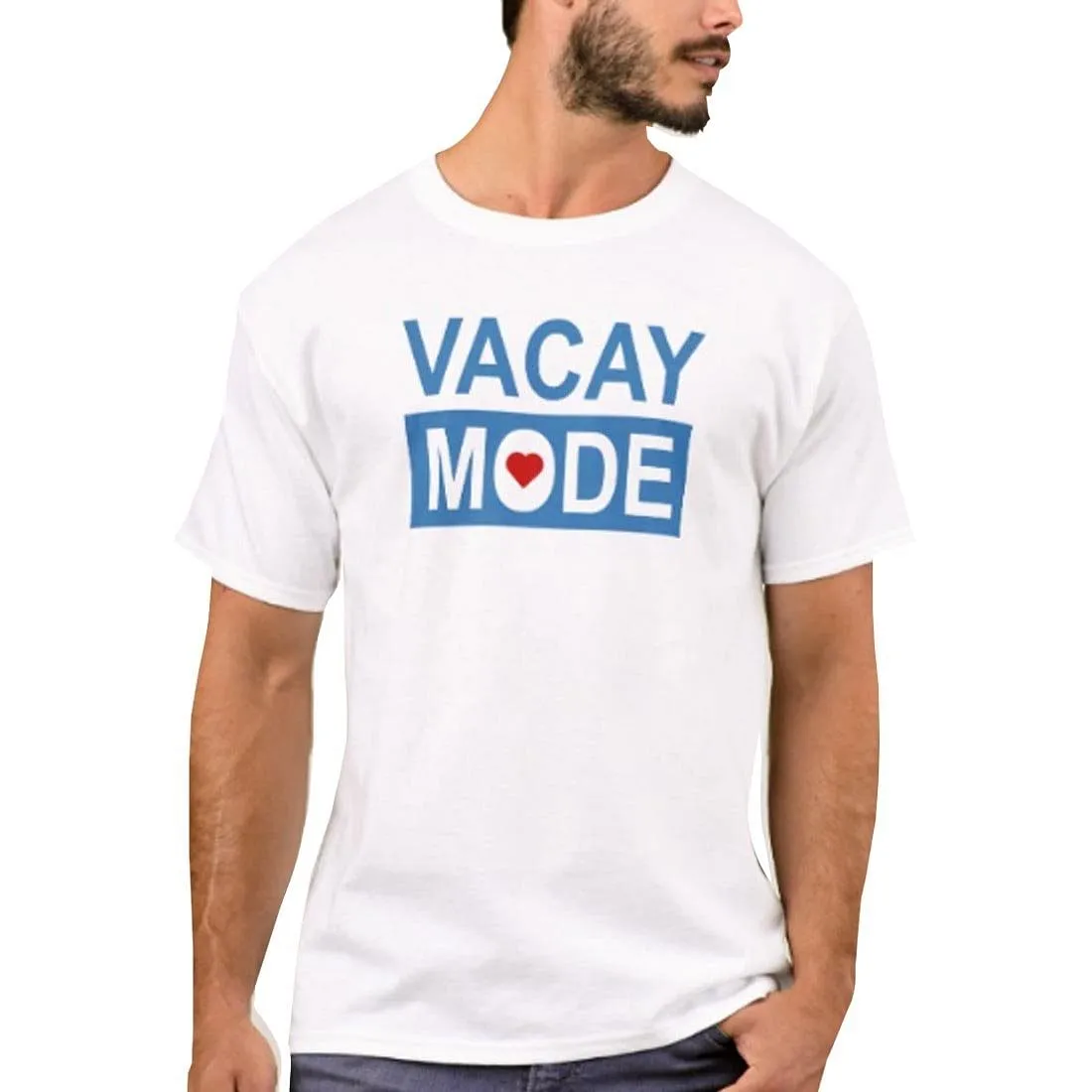 Nutcase Designer Round Neck Men's T-Shirt Wrinkle-Free Poly Cotton Tees - Vacy Mode