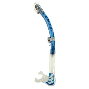 Open Box Cressi Alpha Dry Adult Size Snorkel - Blue / Blue / Clear