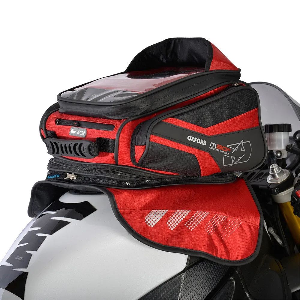 Oxford M30R Magnetic 30 Litre Tank Bag   Rain Cover - Red