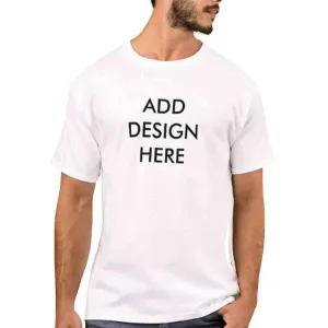 Personalized Mens T-Shirt Add Photo Text or Logo