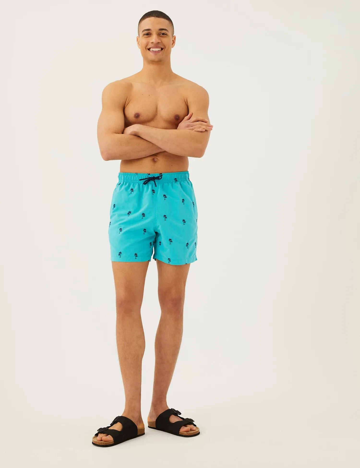 Quick Dry Palm Tree Swim Shorts