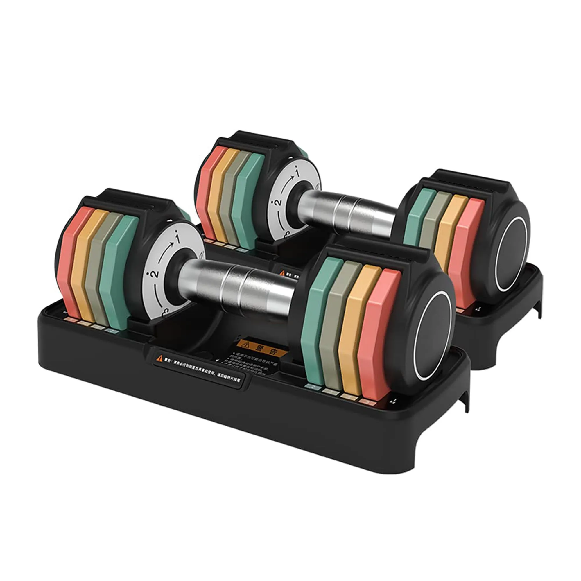 REACH by HEAD Rainbow Adjustable Dumbbells Set (1Kg-5Kg Each) | Dumbbells Set for Home Gym | Weights for Home Gym Accessories Men & Women | Steel  Nylon  PP Material | Home Gym Set Fitness Dumbbell