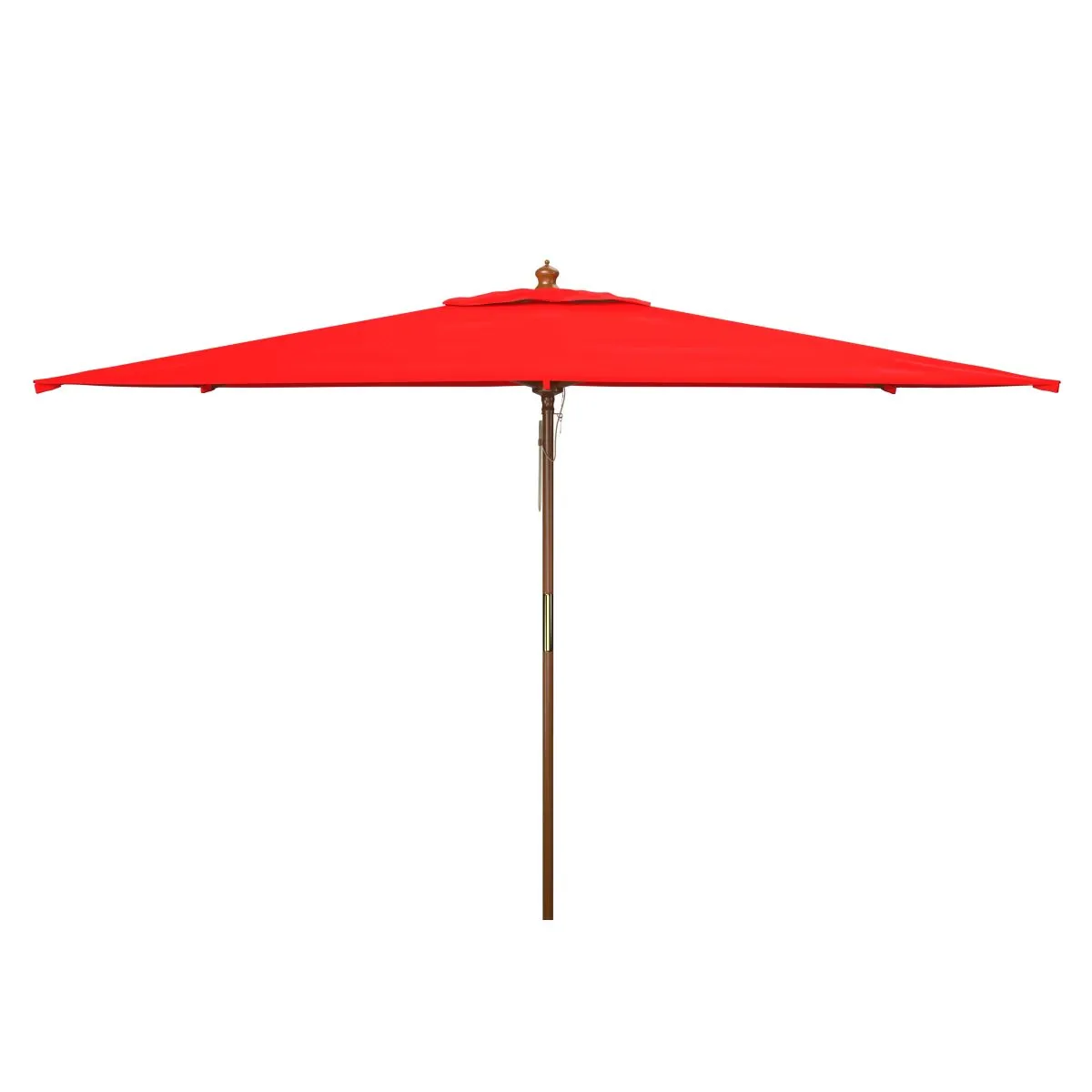 Safavieh Aklin 6.5Ft X 10Ft Rectangle Wooden Pulley Market Umbrella (No Tilt)/Beige , PAT8309