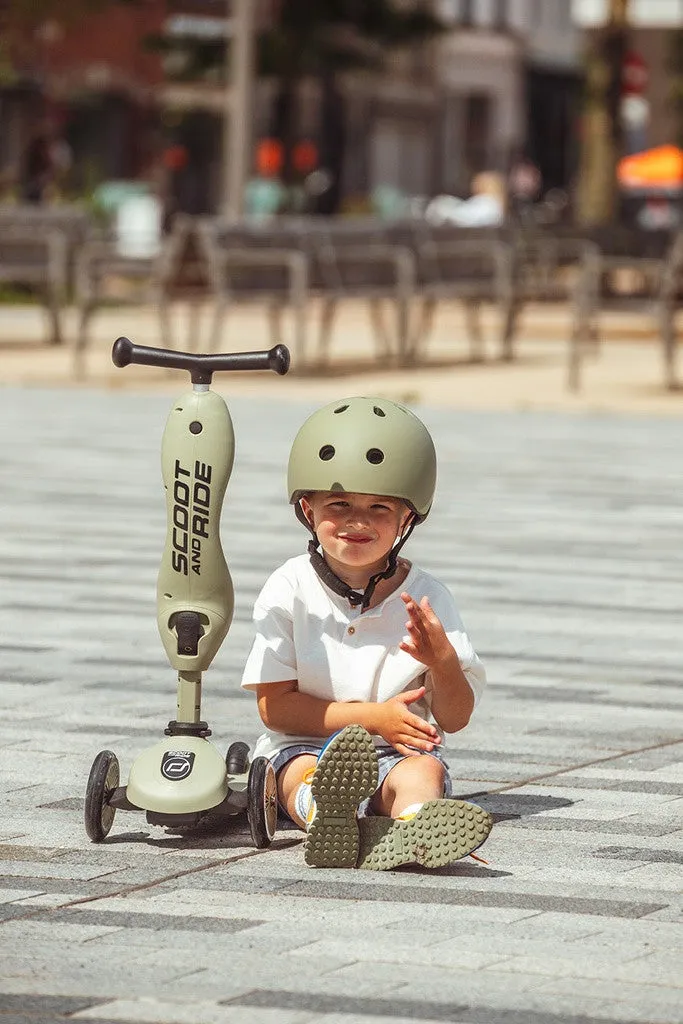 Scoot & Ride Highwaykick 1 Scooter Olive (1-5yrs)