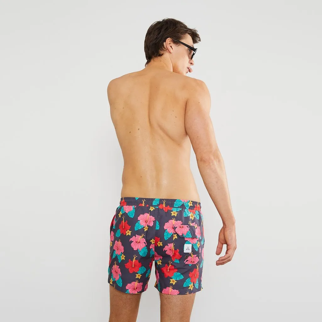 Skwosh Club MENS FRISKY HIBISKY SWIM SHORTS