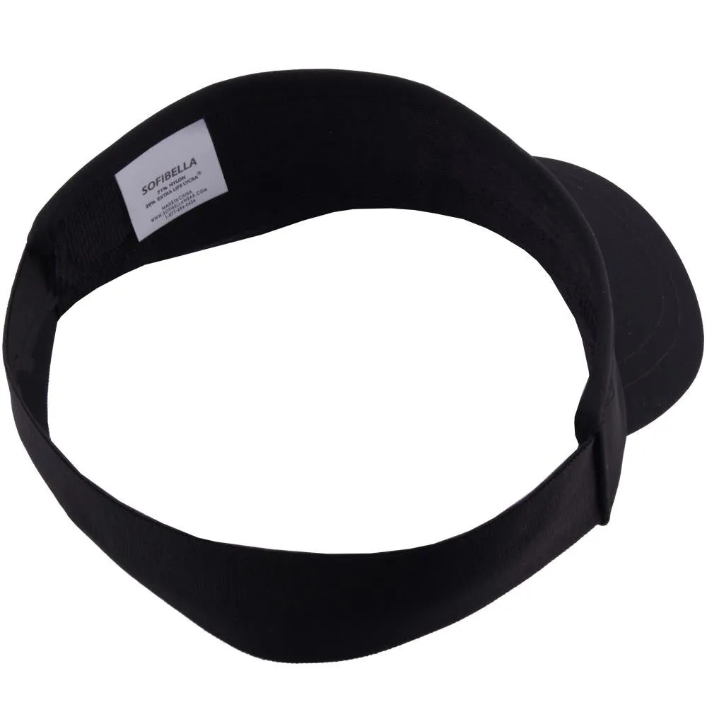 Sofibella Women's Elastic Visor - Black