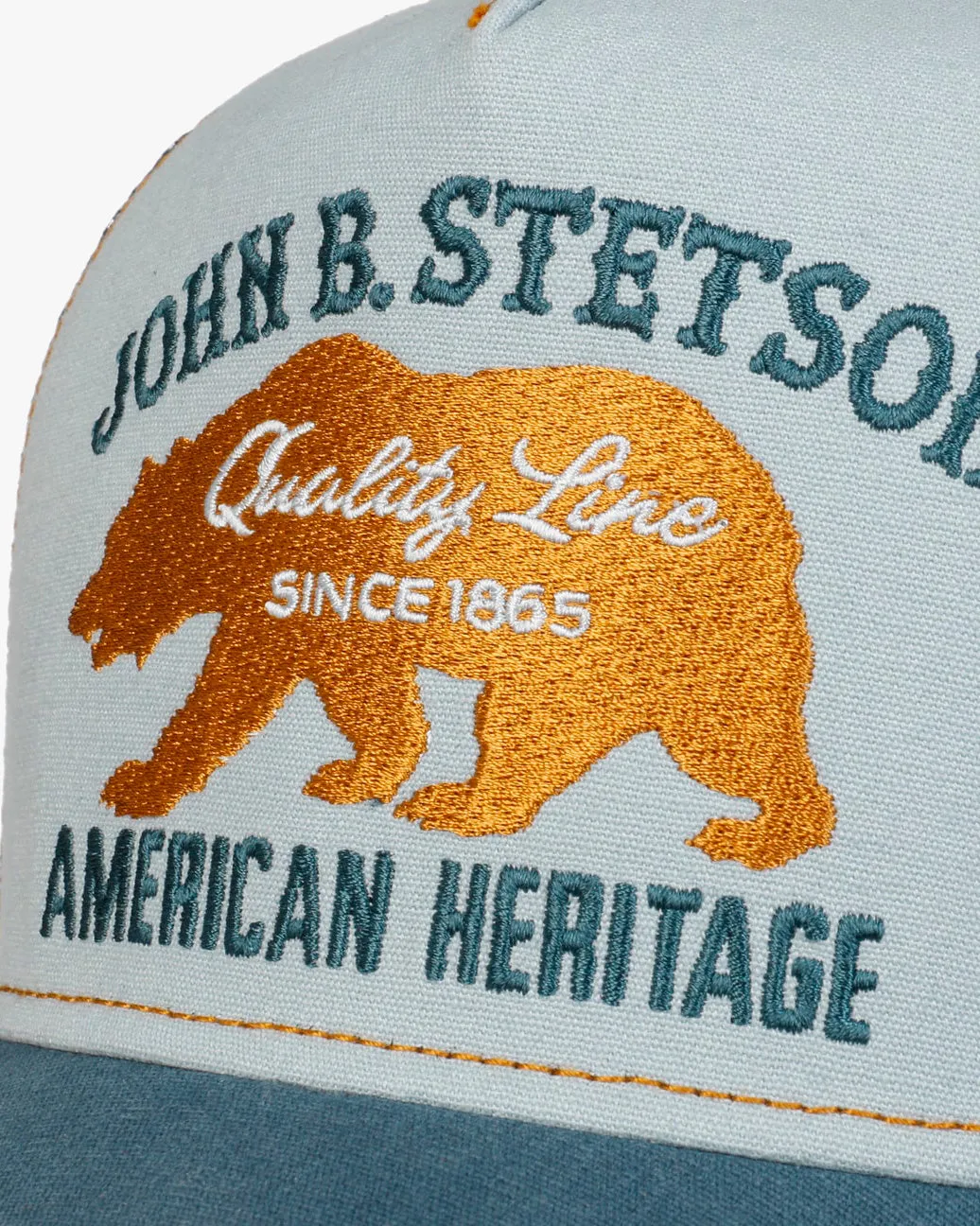 Stetson Bear Trucker Cap - Light Blue / Blue