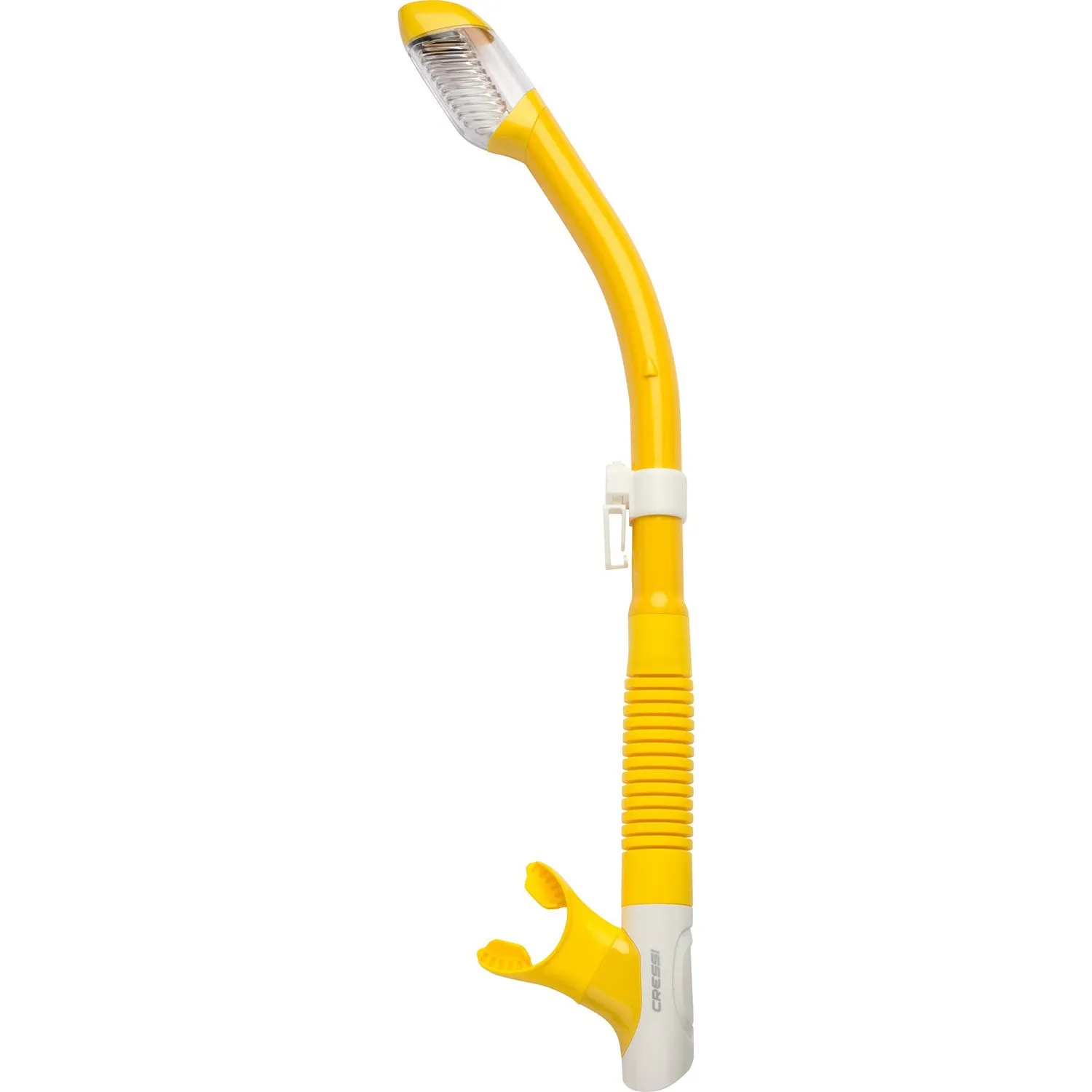 Used Cressi TAO DRY Dry Snorkel-Yellow